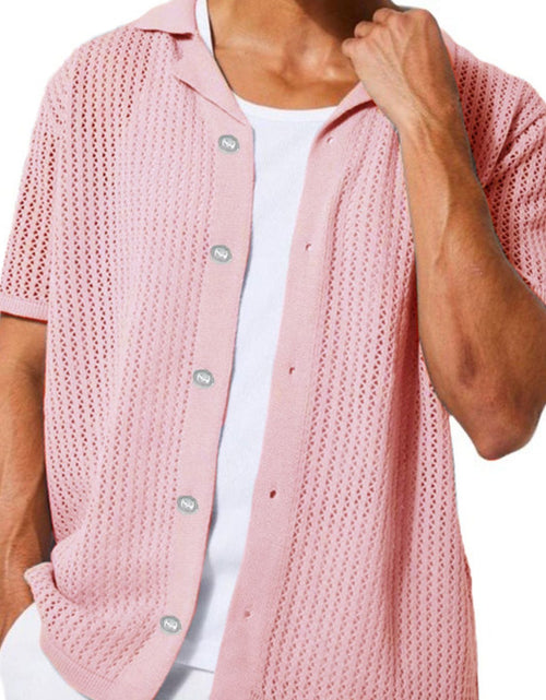 Load image into Gallery viewer, Men's Full Size Button Down Short Sleeve Shirt Plus Size
