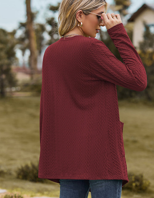 Load image into Gallery viewer, Open Front Long Sleeve Cardigan
