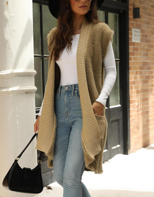 Load image into Gallery viewer, Pocketed Open Front Cap Sleeve Cardigan
