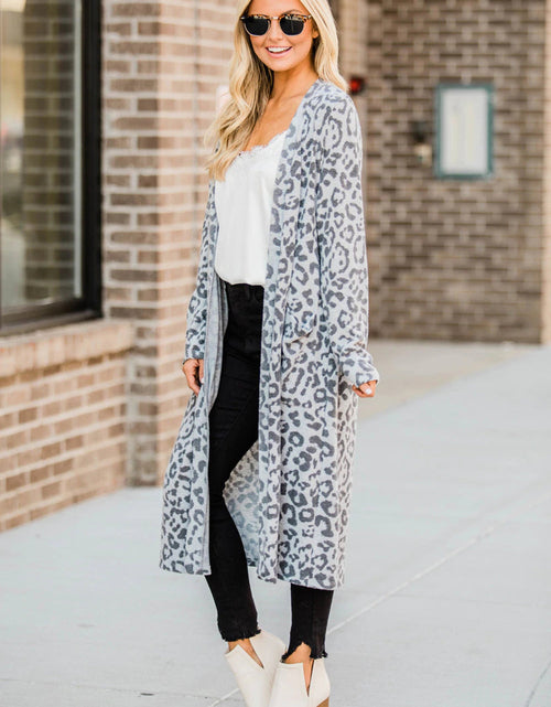 Load image into Gallery viewer, Open Front Leopard Cardigan
