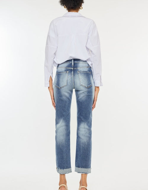 Load image into Gallery viewer, Kancan High Rise Cuffed Straight Jeans
