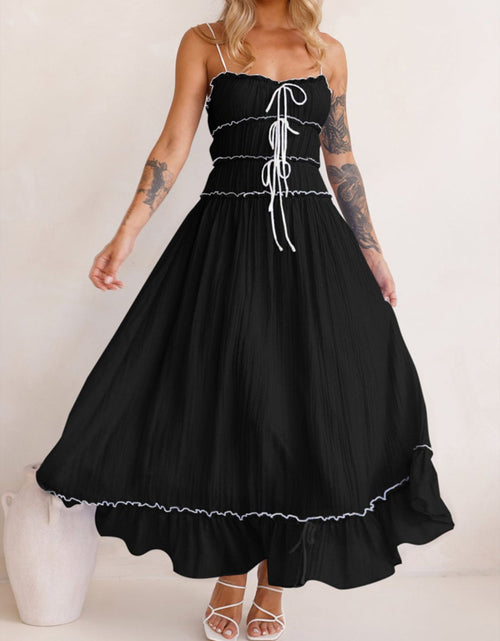 Load image into Gallery viewer, Devine Frill Ruffled Hem Midi Cami Dress
