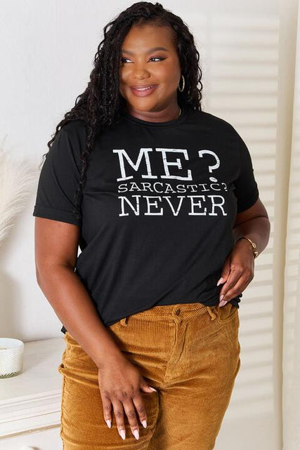 Load image into Gallery viewer, Simply Love Letter Graphic Round Neck T-Shirt
