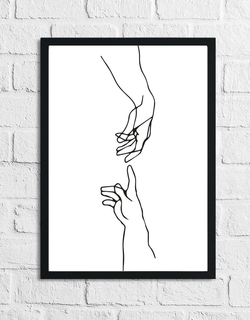 Load image into Gallery viewer, Adams Touching Hands Line Work Wall Decor Print by WinsterCreations™ Official Store
