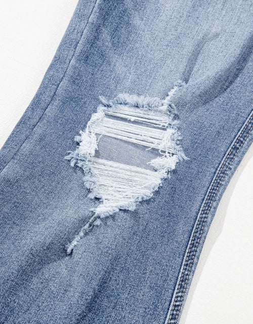 Load image into Gallery viewer, Distressed Raw Hem Bootcut Jeans
