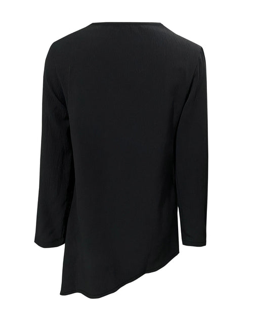 Load image into Gallery viewer, Asymmetrical Neck Long Sleeve Blouse
