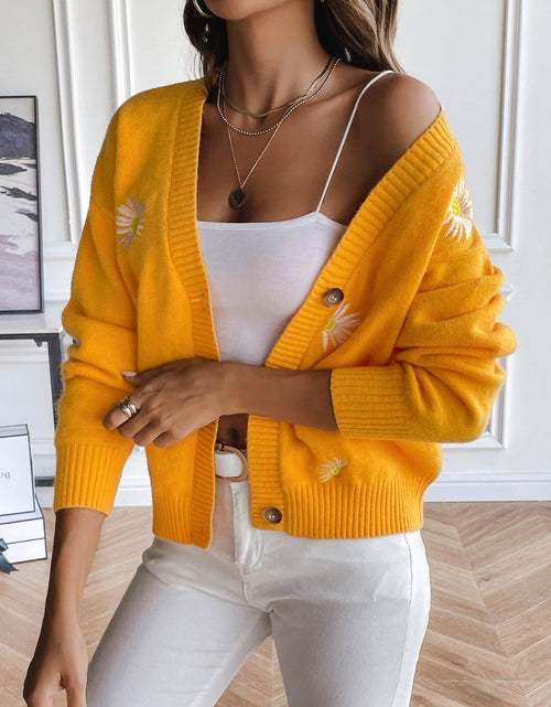 Load image into Gallery viewer, Floral Button Up Cardigan
