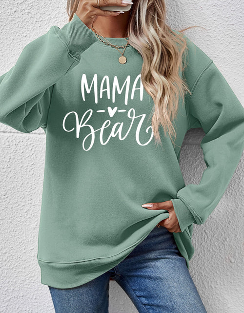 Load image into Gallery viewer, Letter Graphic Round Neck Long Sleeve Sweatshirt
