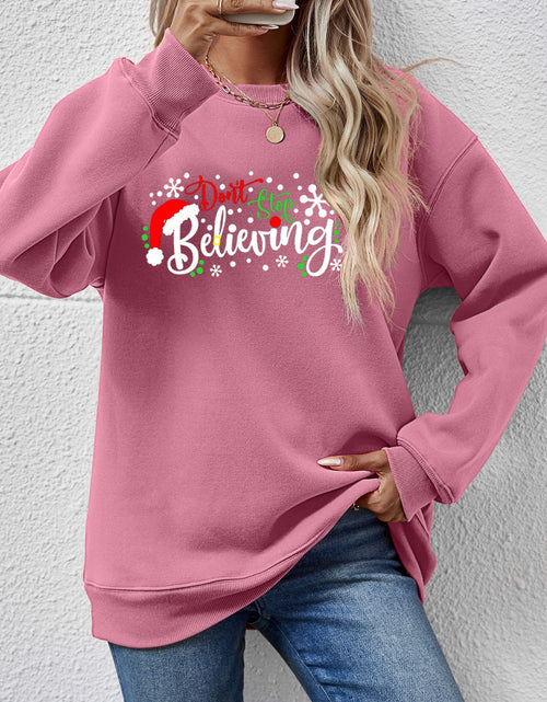 Load image into Gallery viewer, Letter Graphic Long Sleeve Sweatshirt
