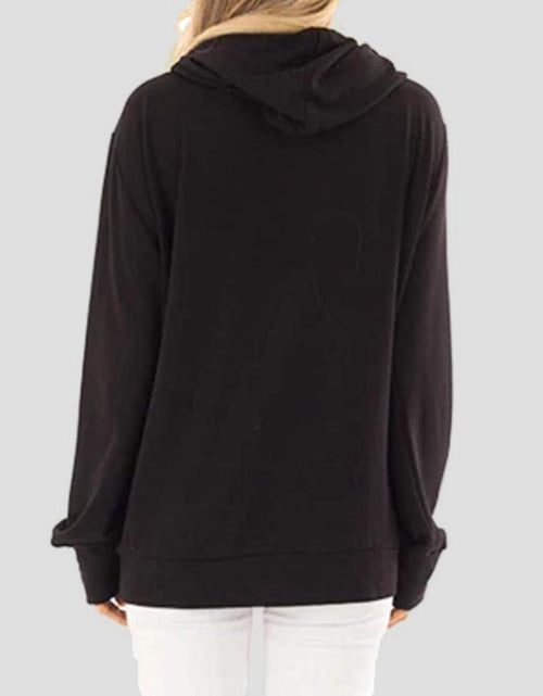 Load image into Gallery viewer, Drawstring Letter Graphic Long Sleeve Hoodie
