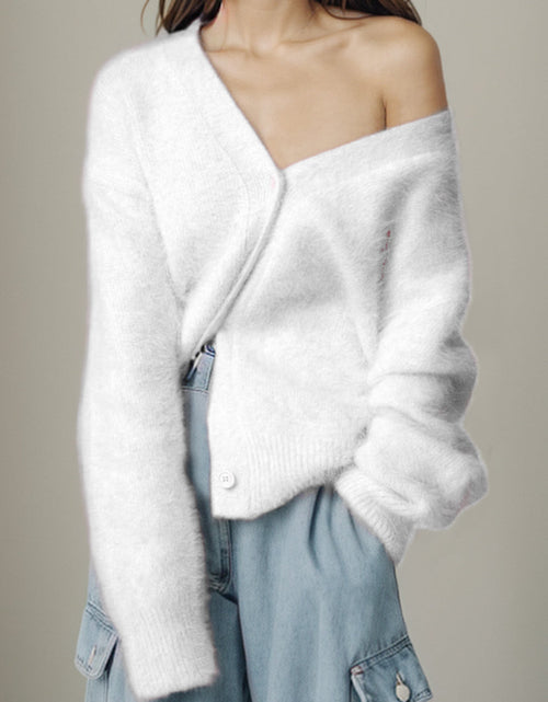 Load image into Gallery viewer, Button Up Dropped Shoulder Cardigan
