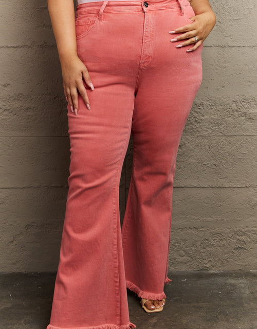 Load image into Gallery viewer, RISEN Bailey Full Size High Waist Side Slit Flare Jeans
