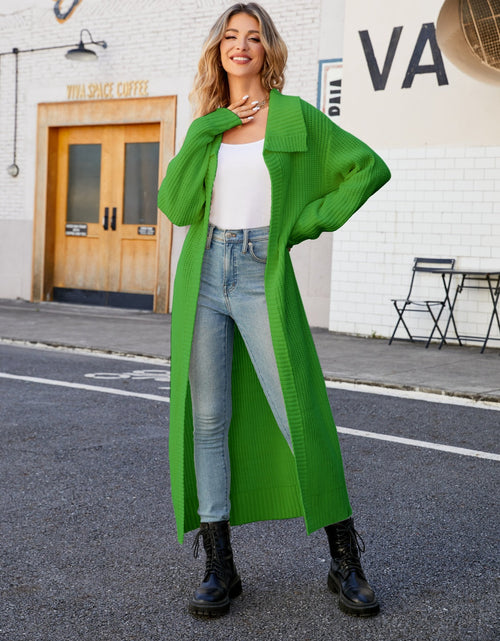 Load image into Gallery viewer, Full Size Collared Open Front Duster Cardigan
