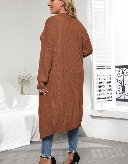 Load image into Gallery viewer, Plus Size Open Front Long Sleeve Cardigan
