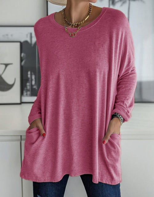 Load image into Gallery viewer, Full Size Round Neck Long Sleeve T-Shirt
