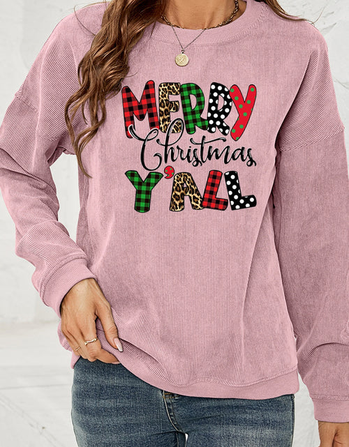 Load image into Gallery viewer, MERRY CHRISTMAS Y'ALL Graphic Sweatshirt

