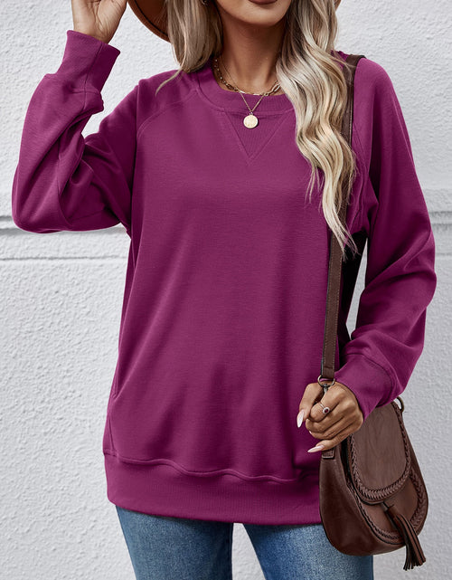 Load image into Gallery viewer, Round Neck Long Sleeve Sweatshirt
