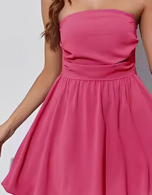 Load image into Gallery viewer, Ruched Tube Mini Dress
