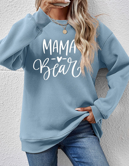 Load image into Gallery viewer, Letter Graphic Round Neck Long Sleeve Sweatshirt
