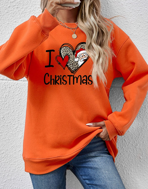 Load image into Gallery viewer, CHRISTMAS Graphic Round Neck Sweatshirt
