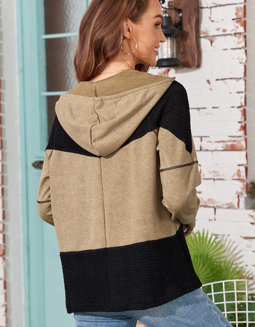Load image into Gallery viewer, Zip-Up Drawstring Hooded Jacket
