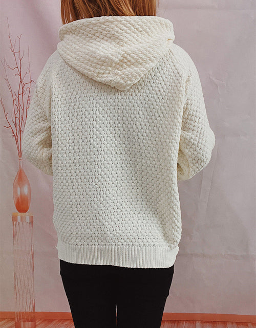 Load image into Gallery viewer, Drawstring Long Sleeve  Hooded Sweater
