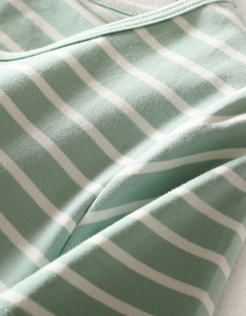 Load image into Gallery viewer, Striped Round Neck Short Sleeve Dress
