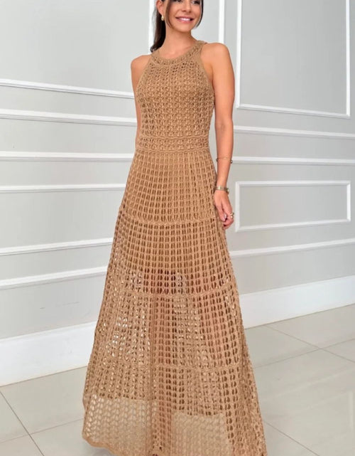 Load image into Gallery viewer, Hollowed-Out Sleeveless Maxi Dress
