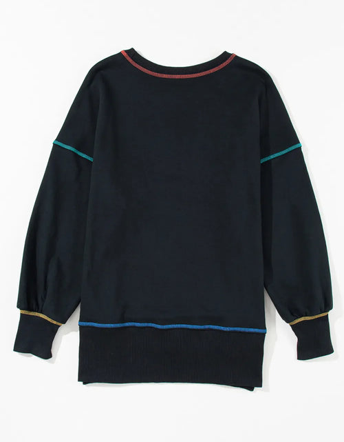 Load image into Gallery viewer, Pumpkin &amp; Flower Graphic Long Sleeve Sweatshirt
