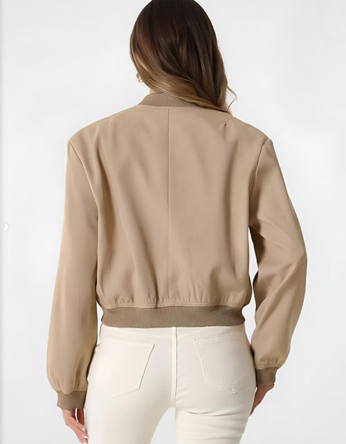 Load image into Gallery viewer, Pocketed Snap Down Baseball Collar Jacket
