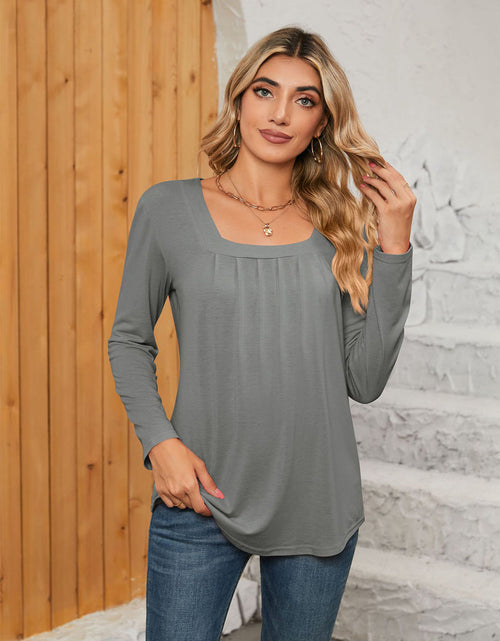 Load image into Gallery viewer, Square Neck Long Sleeve T-Shirt
