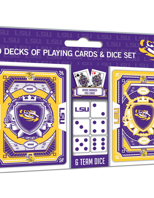 Load image into Gallery viewer, LSU Tigers - 2-Pack Playing Cards &amp; Dice Set by MasterPieces Puzzle Company INC

