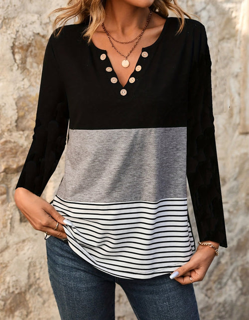Load image into Gallery viewer, Notched Long Sleeve T-Shirt
