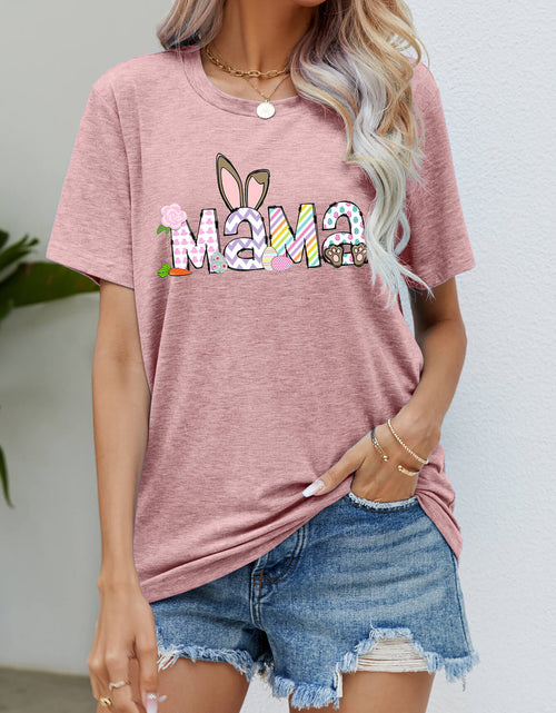 Load image into Gallery viewer, Easter MAMA Graphic Round Neck T-Shirt
