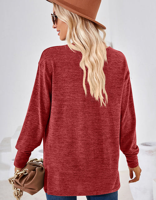 Load image into Gallery viewer, V-Neck Dropped Shoulder T-Shirt
