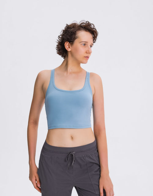 Load image into Gallery viewer, Millennia Scoop Neck Active Tank with Detachable Chest Pads

