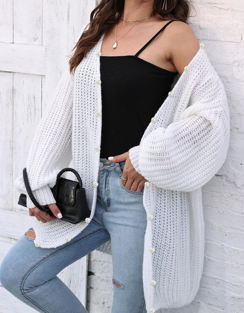 Load image into Gallery viewer, Open Front Long Sleeve Cardigan
