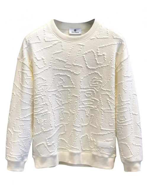 Load image into Gallery viewer, Men's  Plus Size Textured Round Neck Long Sleeve Sweatshirt
