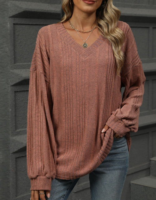 Load image into Gallery viewer, V-Neck Long Sleeve T-Shirt
