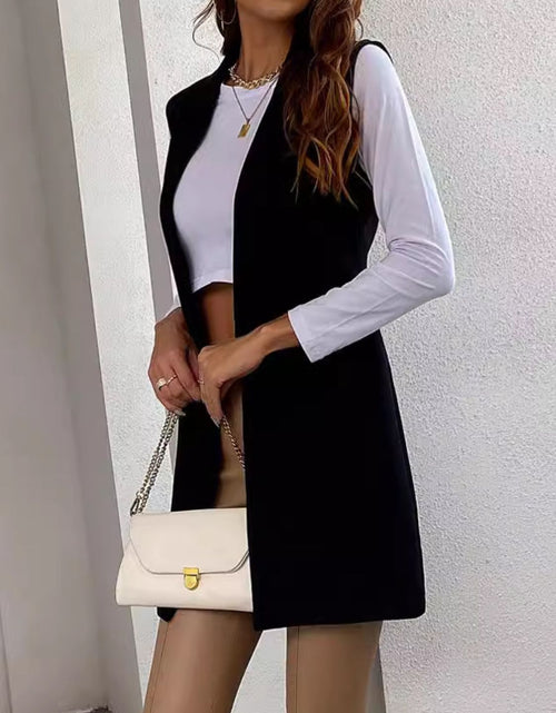 Load image into Gallery viewer, Open Front Longline Vest Coat

