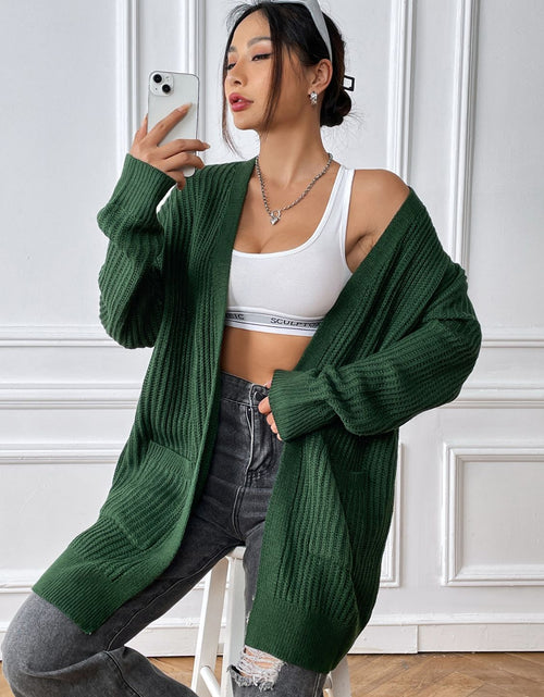 Load image into Gallery viewer, Open Front Long Sleeve Cardigan
