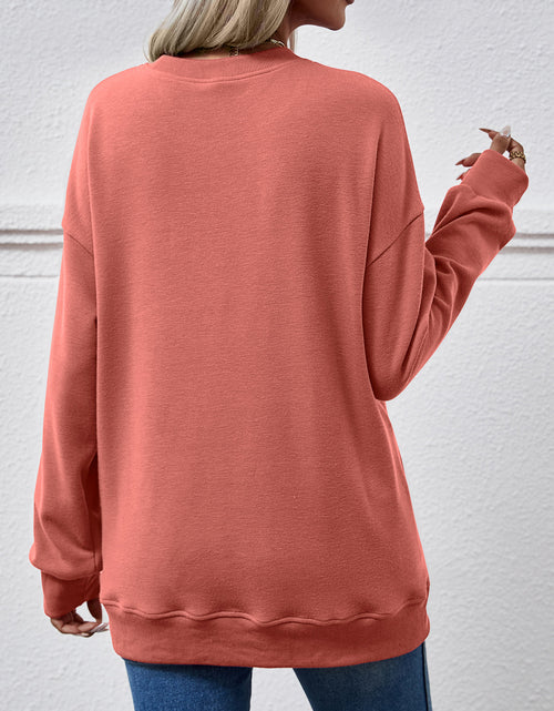 Load image into Gallery viewer, Dropped Shoulder Sweatshirt with Pockets
