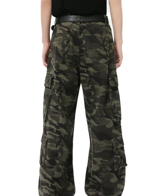 Load image into Gallery viewer, Camouflage Jeans with Cargo Pockets
