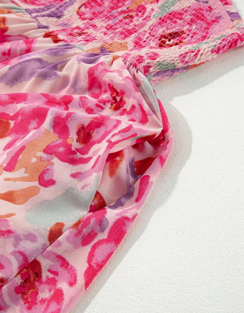 Load image into Gallery viewer, Floral Print Shirred One Shoulder Maxi Dress

