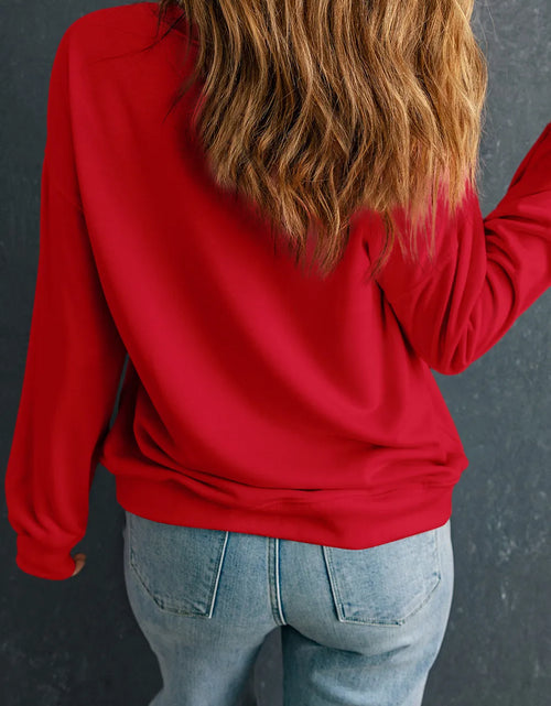 Load image into Gallery viewer, Plus Size Round Neck Long Sleeve Sweatshirt
