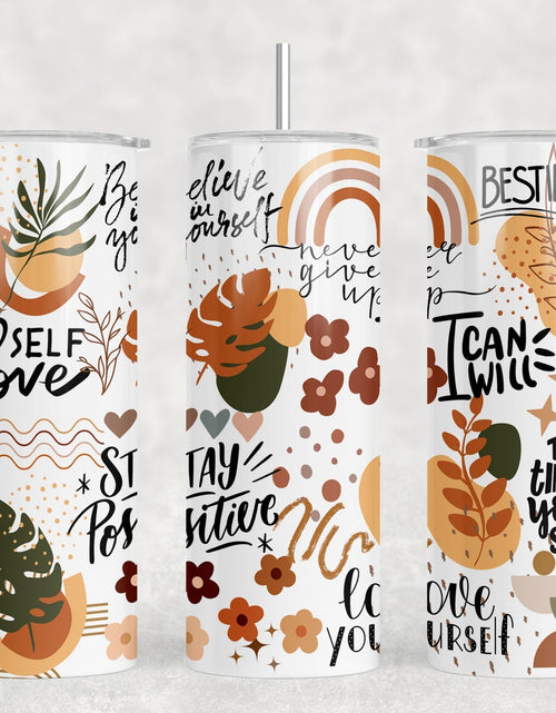 Load image into Gallery viewer, Affirmations|Skinny Tumbler|Optional Bluetooth Speaker| Speaker Color Varies by Rowdy Ridge Co
