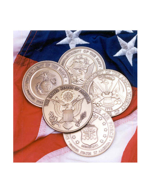 Load image into Gallery viewer, Marine Corps Brass service medallion by The Military Gift Store
