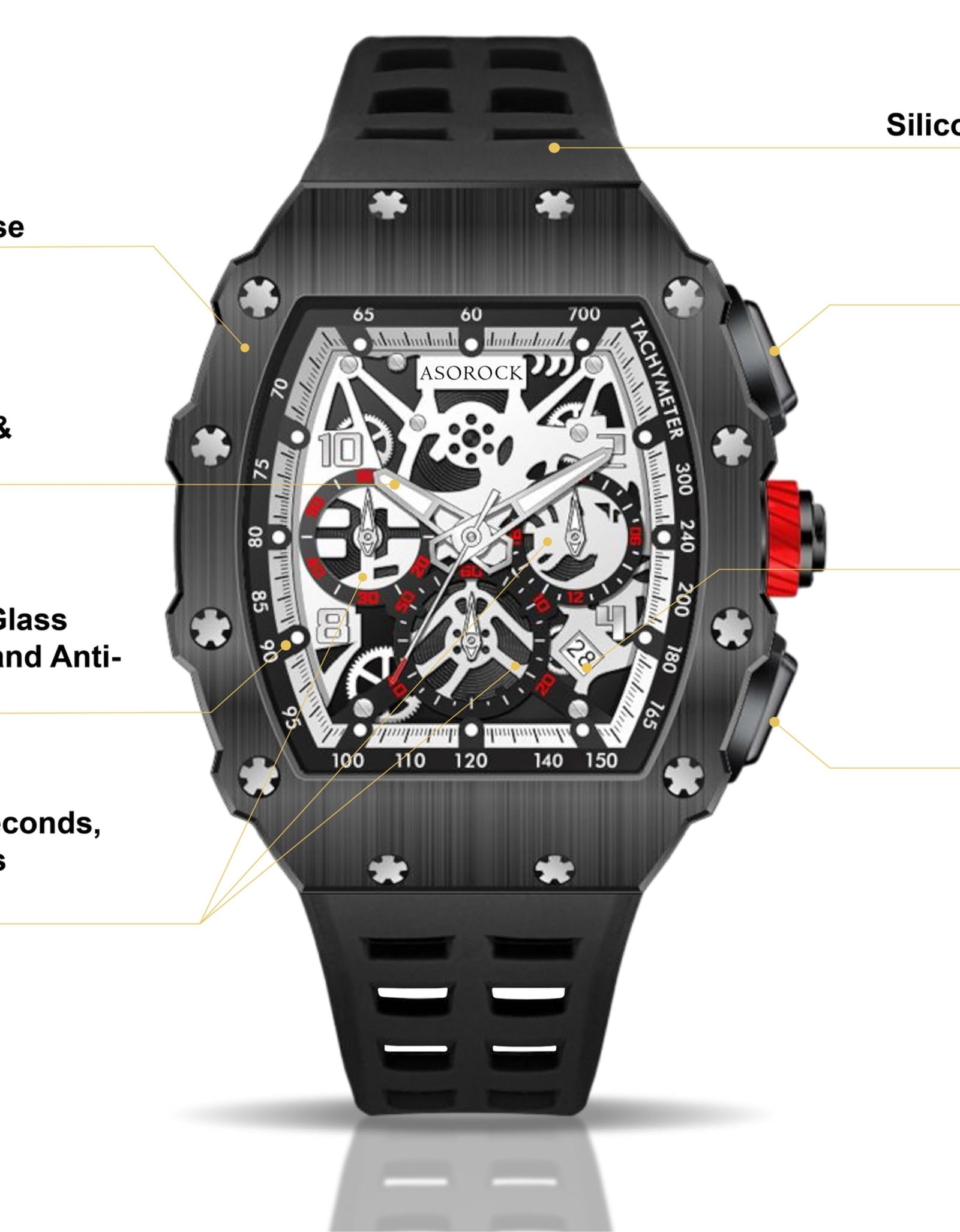 All Black Motorsport by ASOROCK WATCHES