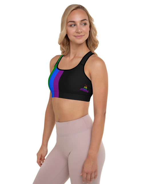 Load image into Gallery viewer, Don't Tread on Anyone LGBT Padded Sports Bra by Proud Libertarian
