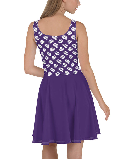 Load image into Gallery viewer, Purple Porcupine Skater Dress by Proud Libertarian
